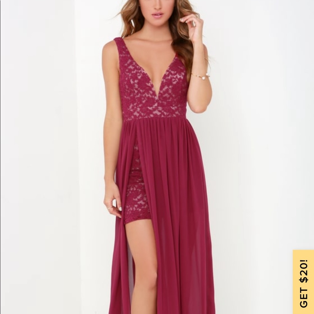 Berry colored Lulus dress